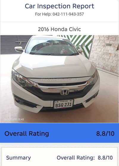 Honda Civic VTi 2016 hardtop total geniune