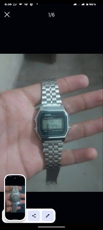 . original Casio digital watch . brand new. stainless steel