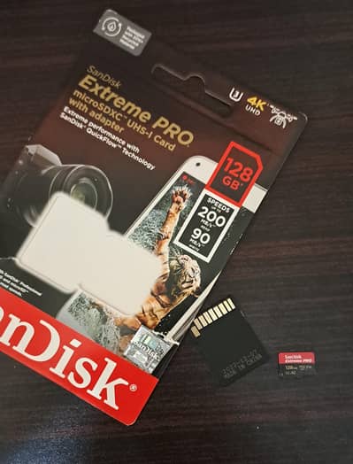 Scandisk Extreme Pro micro SDXC UHS-1 128 GB memory card