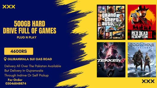All games available with 500gb hard drive