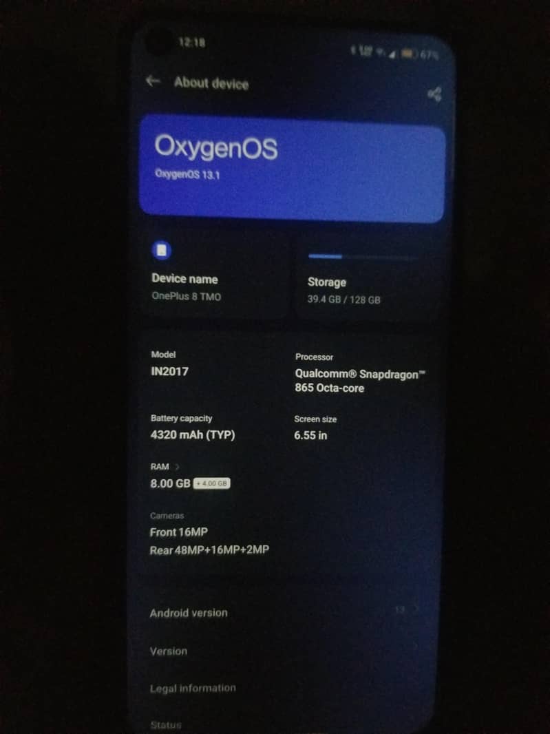One Plus 8 5