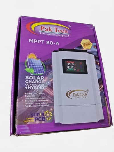 Pak Tech MPPT 80A Solar Charge Controller + Hybrid | 12V/24V | 2200W