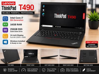 Lenovo ThinkPad T490 | Core i7 8th Gen | 16GB RAM | 256GB SSD