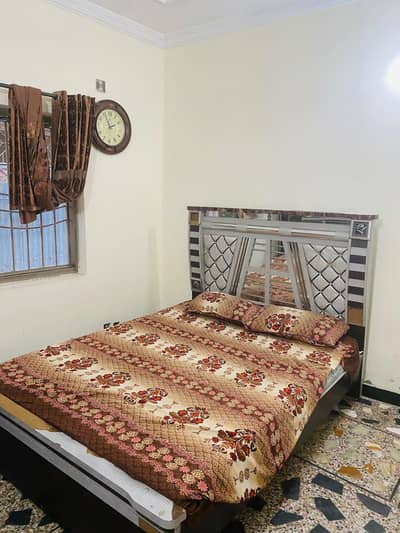 WOODEN GLASS FRONT GLASS BED (No Mattress, Only Bed)