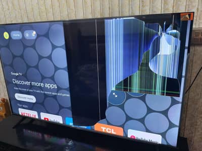 TCL 55 inches model 55P6K in warranty 3 to 4 months panel broken