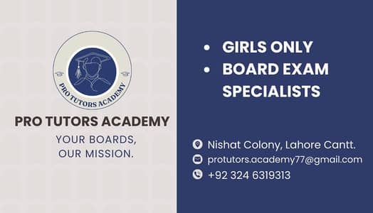 Pro Tutors Academy (Girls only,Board students only)