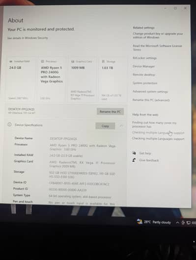 ryzen 5pro 2400G l exchange possible