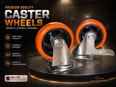 4 Inch Heavy Duty Wheel Set – 2 Lock + 2 Without Lock