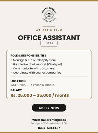 Need female for manage shopify stores