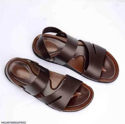 Men's Brown Synthetic Leather Sandals