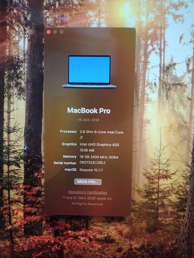 MacBook 2018 16gb 512gb 16inch 4gb graphic card