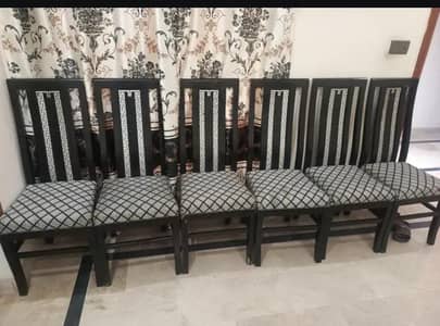 six dining chairs