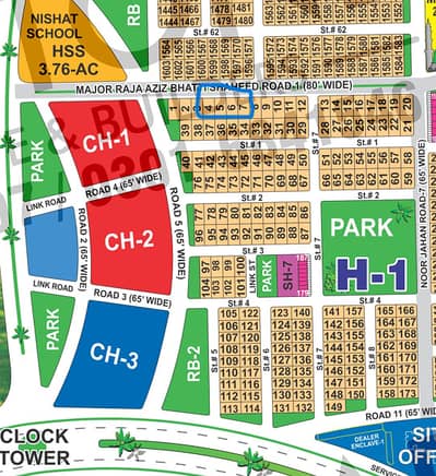Spacious 1 Kanal Plot 80 ft Build Your Luxurious Lifestyle Plot Sector H in DHA MULTAN PHASE- 1