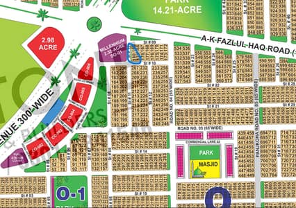 1 Kanal CORNER EXTRA LAND AND 300 FT ROAD Plot Sector O DHA Multan | Ideal for Dream Home or Investment