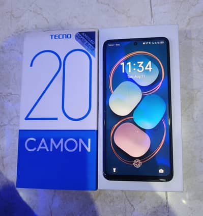 Tecno CAMON 20 8/256GB Ram with box and charger