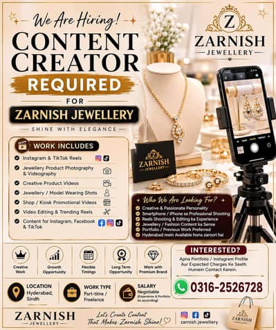 Content Creator Required