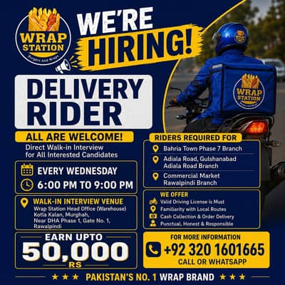 Delivery Rider Required