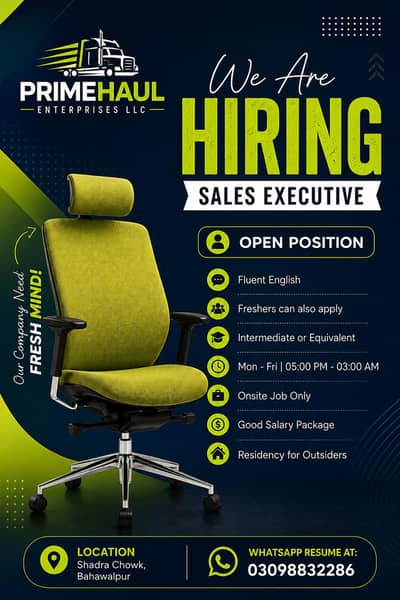 Hiring Sales Executive for Dispatch Campaign