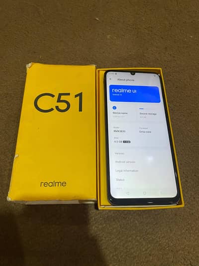 Realme c51 4 64 with box approved