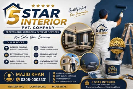5 STAR INTERIOR PVT. COMPANY Professional Painting & Interior Services