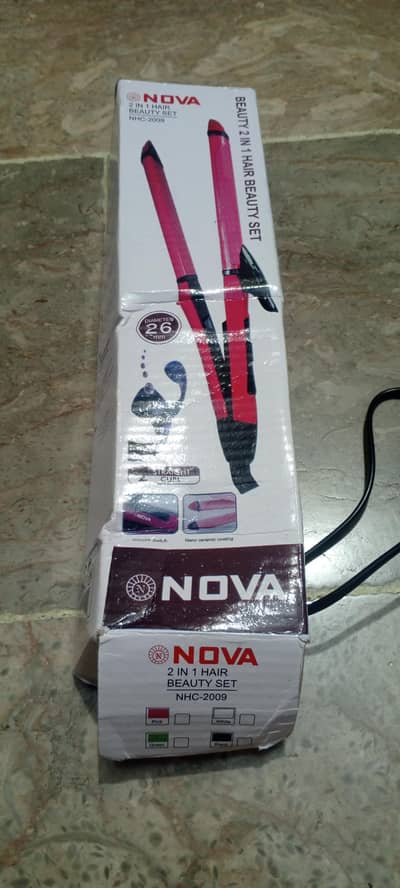 Nova 2 in 1 hair straightener and curler