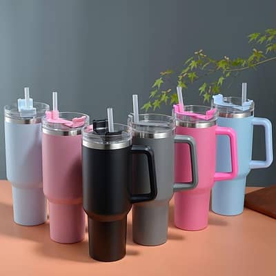  Premium Large Tumbler With Straw & Handle
