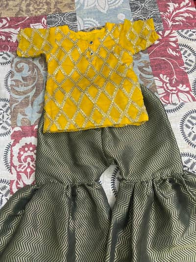 shirt and ghrara for 2.5 year old