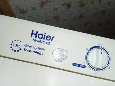 Haier washing machine twin tub model number HWM -75AS
