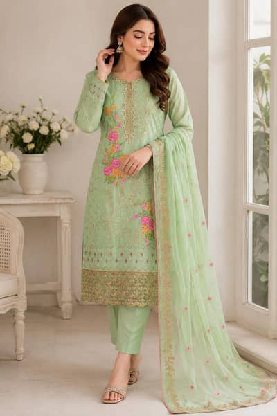3 peace suit Lilian full embroidery