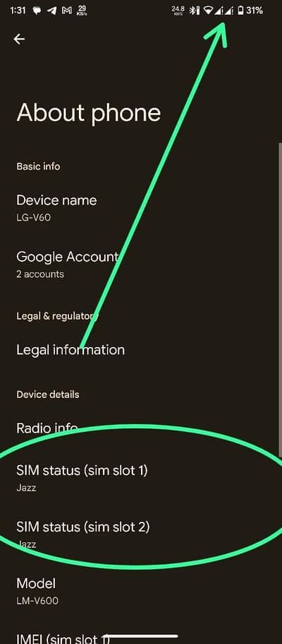 LG V60 ThinQ 5G dual sim service