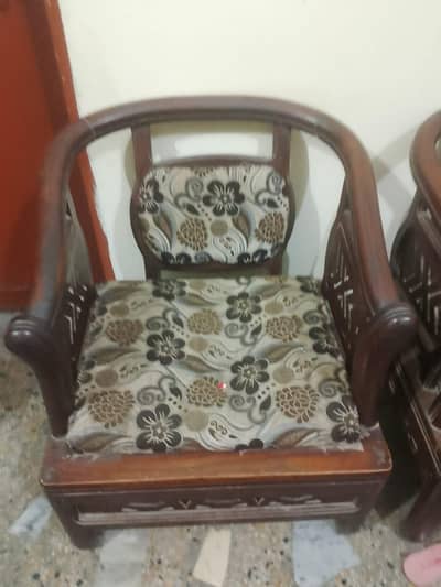 used wooden sofa
