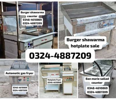 chips burger shawarma fries piza hotplate fryer biryani counter sale