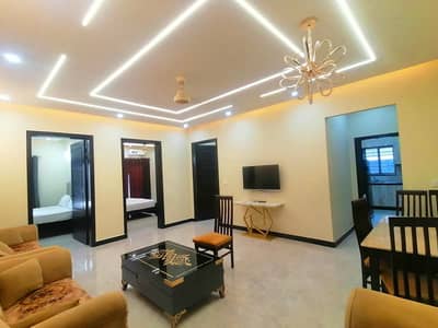 Furnished Furnished Furnished 20k Per DayLuxury Apartment 3 Bed Tvl Tares 24/7 Lift Facility Huge Parking In Basment Location Gourment Employe Housing Society A1