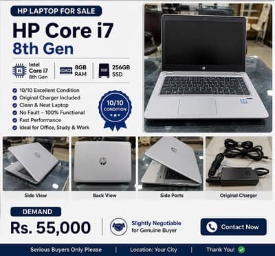hp core i7 8 genration