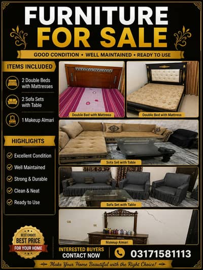Furniture For sale.