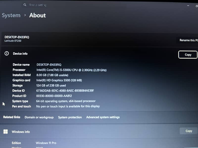 Dell Latitude E7250 1