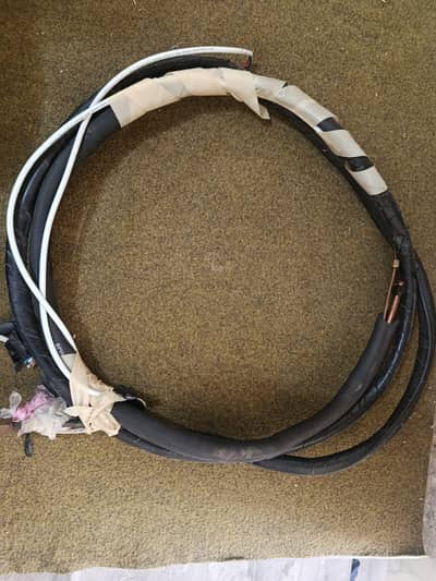 20 Feet AC Copper Pipe Set | 1/4 + 1/2 | With 3 Core Wire | Lahore