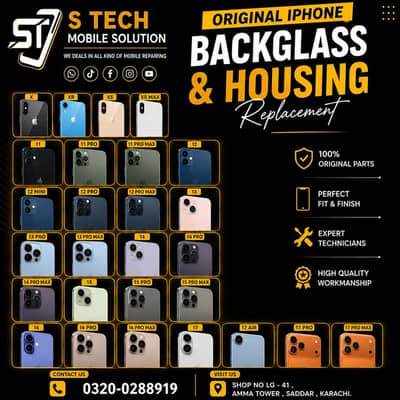 Apple iPhone Series Backglass & Housing Replacement
