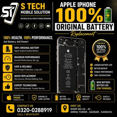 Apple iPhone 100% Original Battery Replacement
