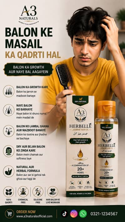 A3 Naturals Herbal Hair Oil