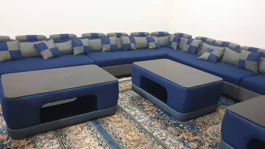 it's a 14 seater L shape sofas along with it's 3 big tables