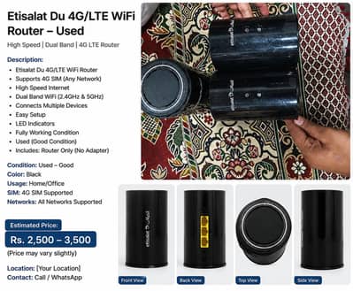 Etisalat D-Link DIR-850L AC1200 Dual Band WiFi Router – Used