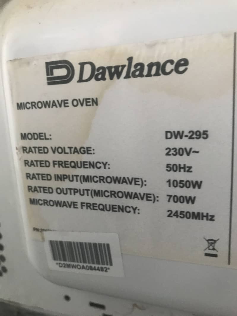Dawlance oven 4