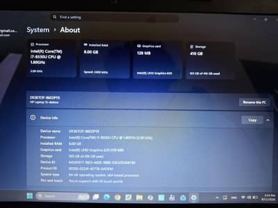 HP LAPTOP 15 TOUCH SCREEN 8TH GEN INTEL CORE i7 SSD