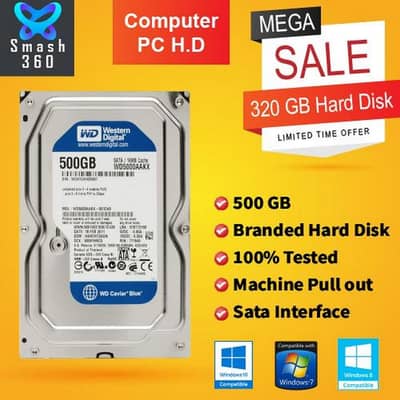 New Hard Disk WD 500 GB