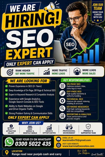 SEO expert can apply only