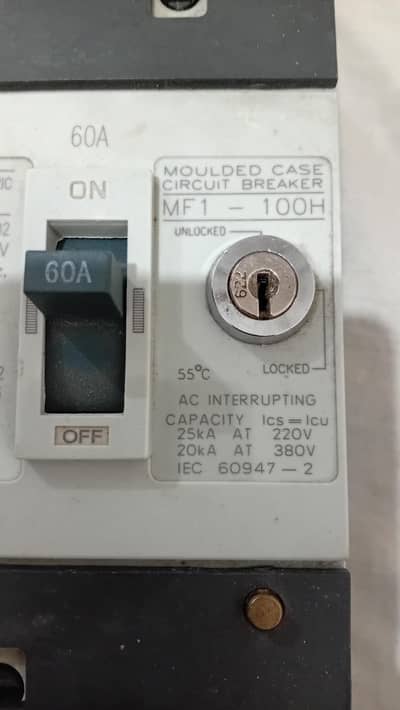 Breaker (MCCB) 60 Amps Madi By Saudi Arabia.