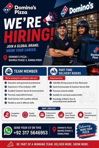 We're Hiring Part Time Riders & Team Members