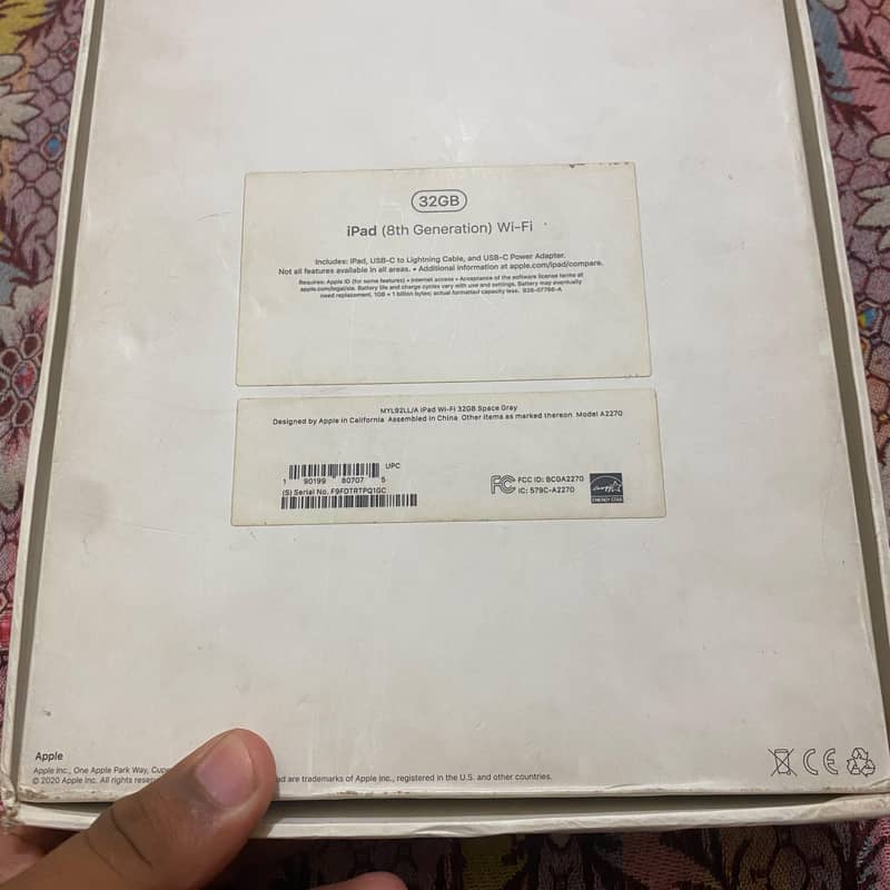 Ipad 8th gen with box 15