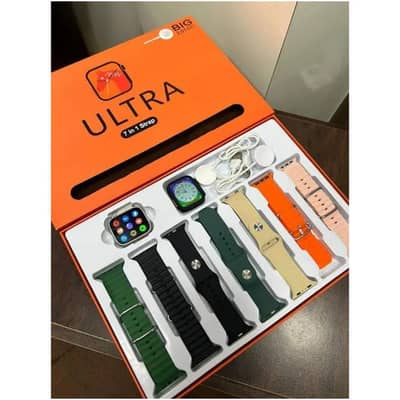 7-in-1 Ultra Smartwatch with 5 Straps & Bluetooth 5.0 - Brand New(CoD)